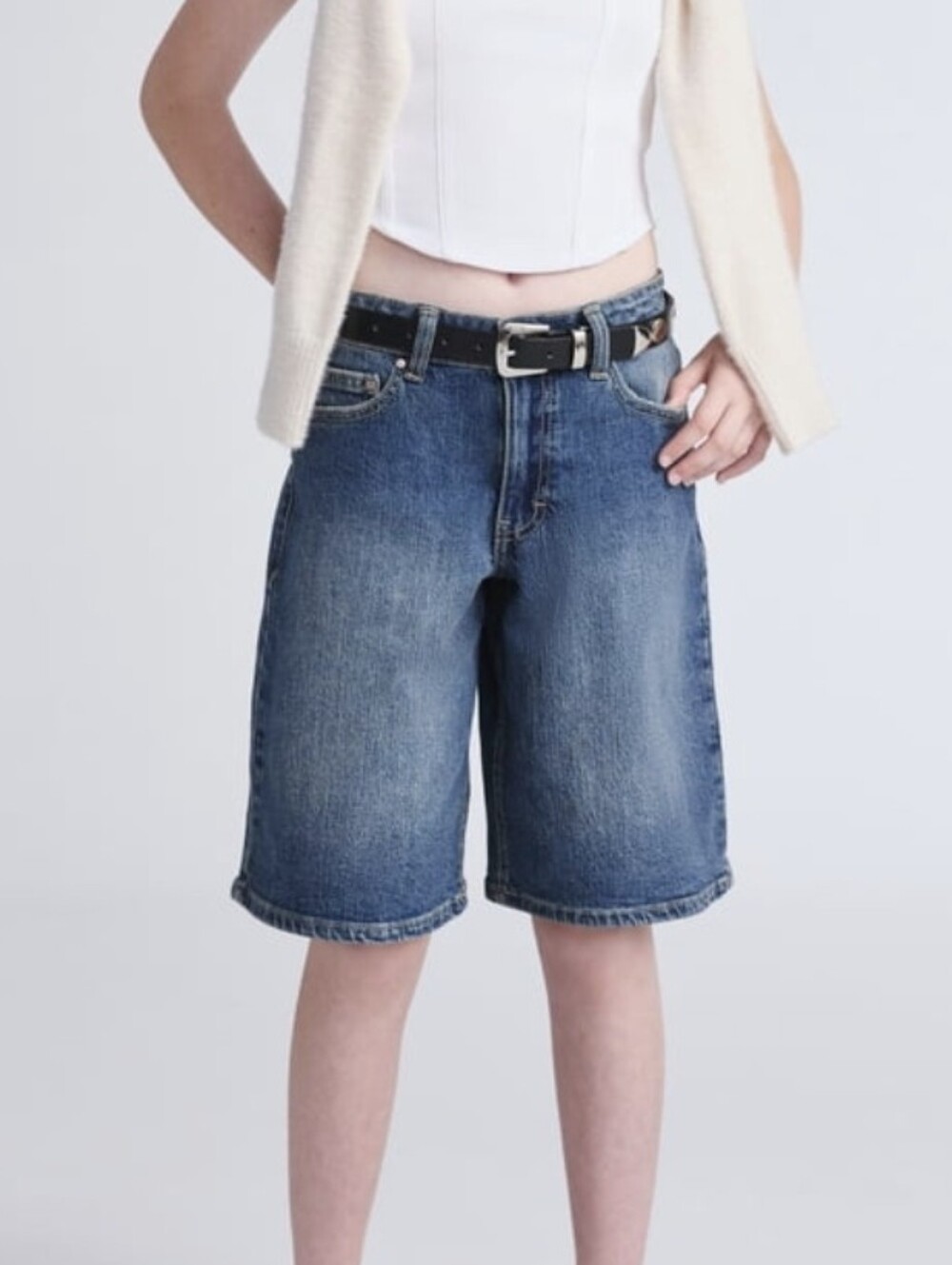Weekend Academy Kids Jean Shorts Dark Blue Wash Size 10 NWT